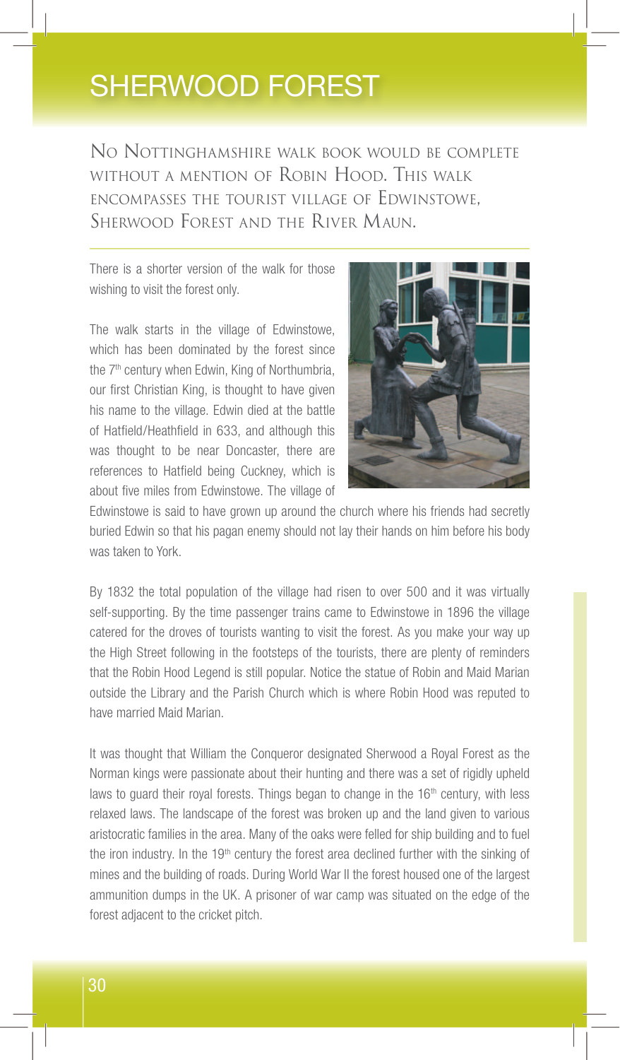 Wishing To Visit The Forest Only. sample page from Walking Nottinghamshire