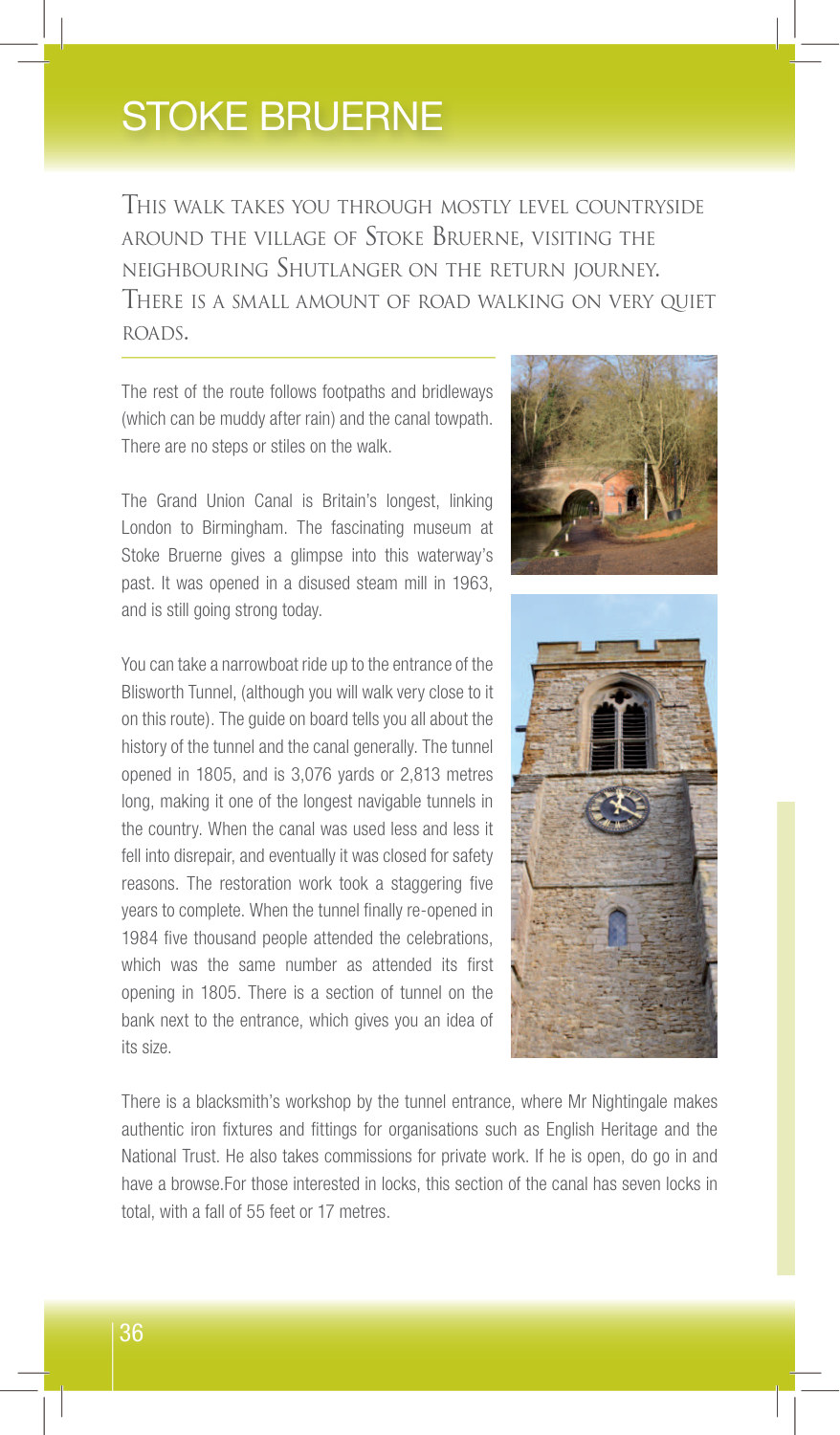 Stoke Bruerne sample page from Walking Northamptonshire